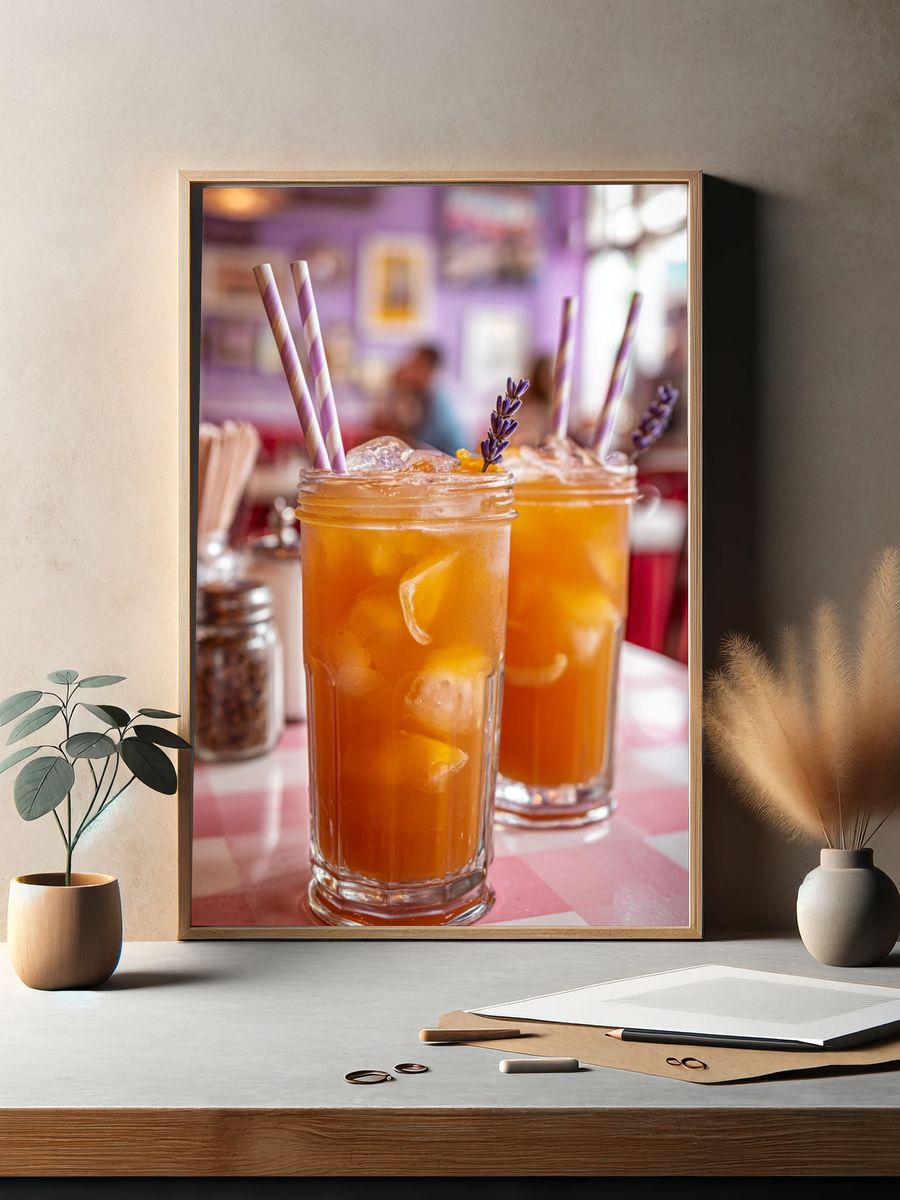 Lavender Citrus Cocktails Poster. — room view 2