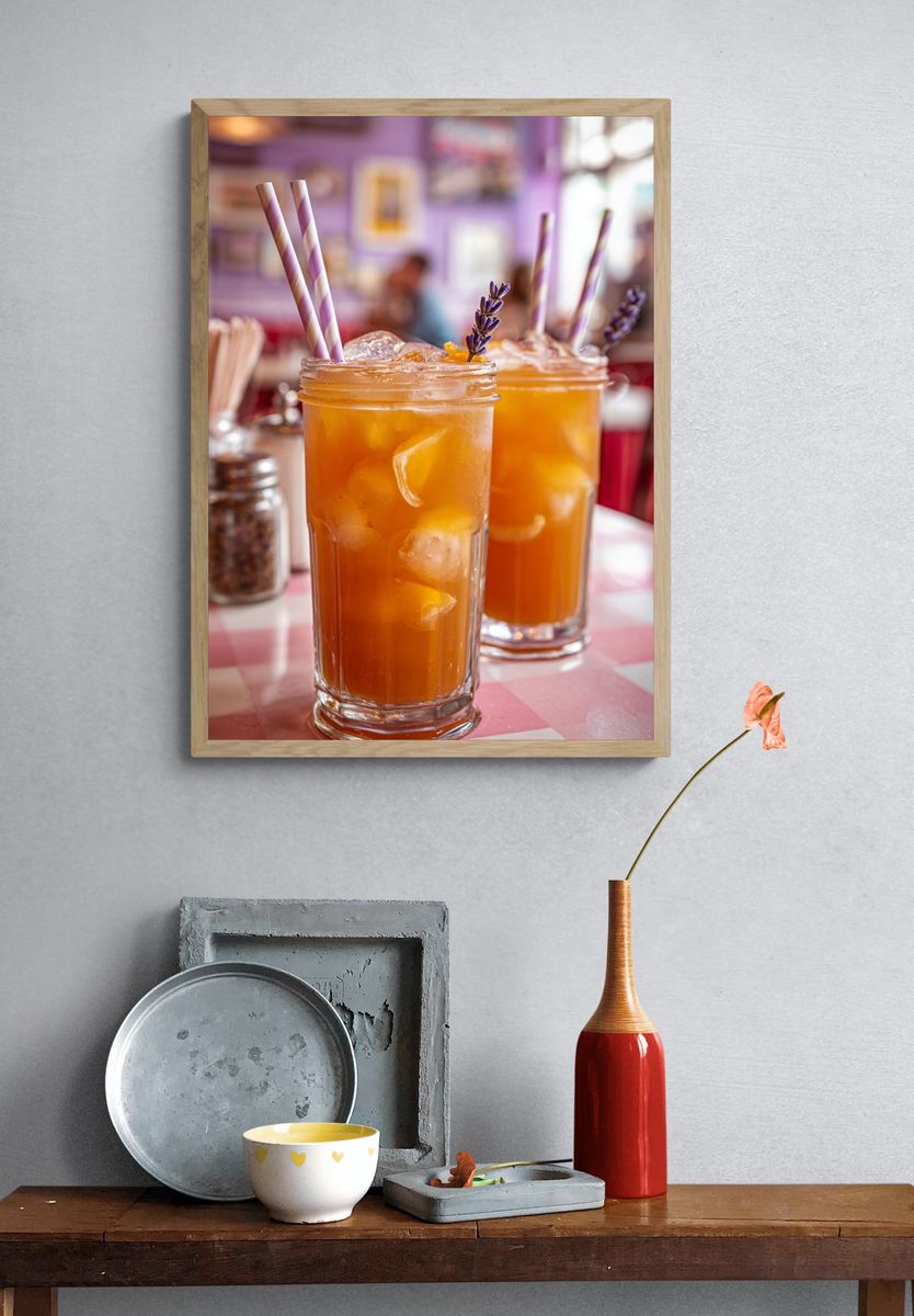 Lavender Citrus Cocktails Poster. — room view 3