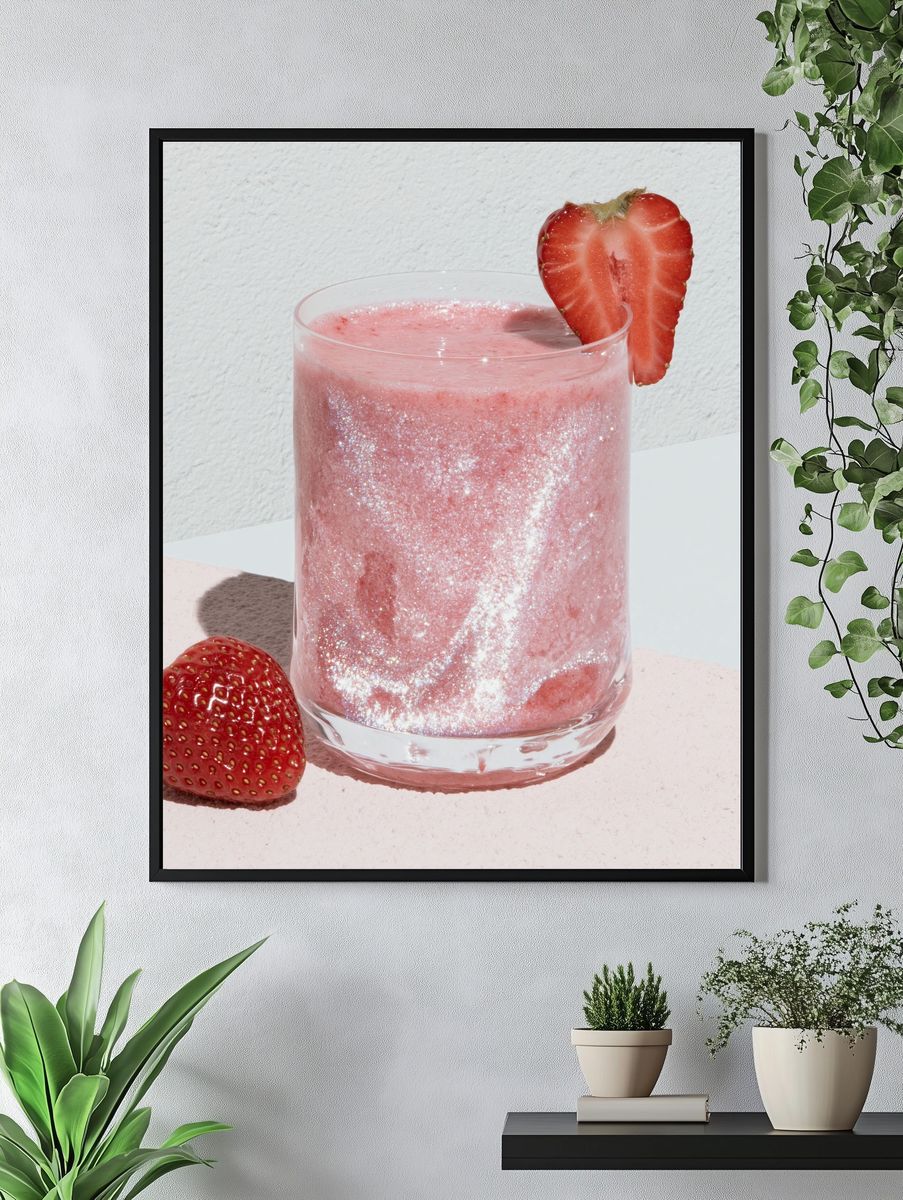Strawberry Pink Cocktail Poster. — room view 4
