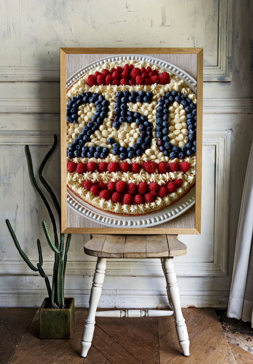 Berry Number Cake Poster. room preview