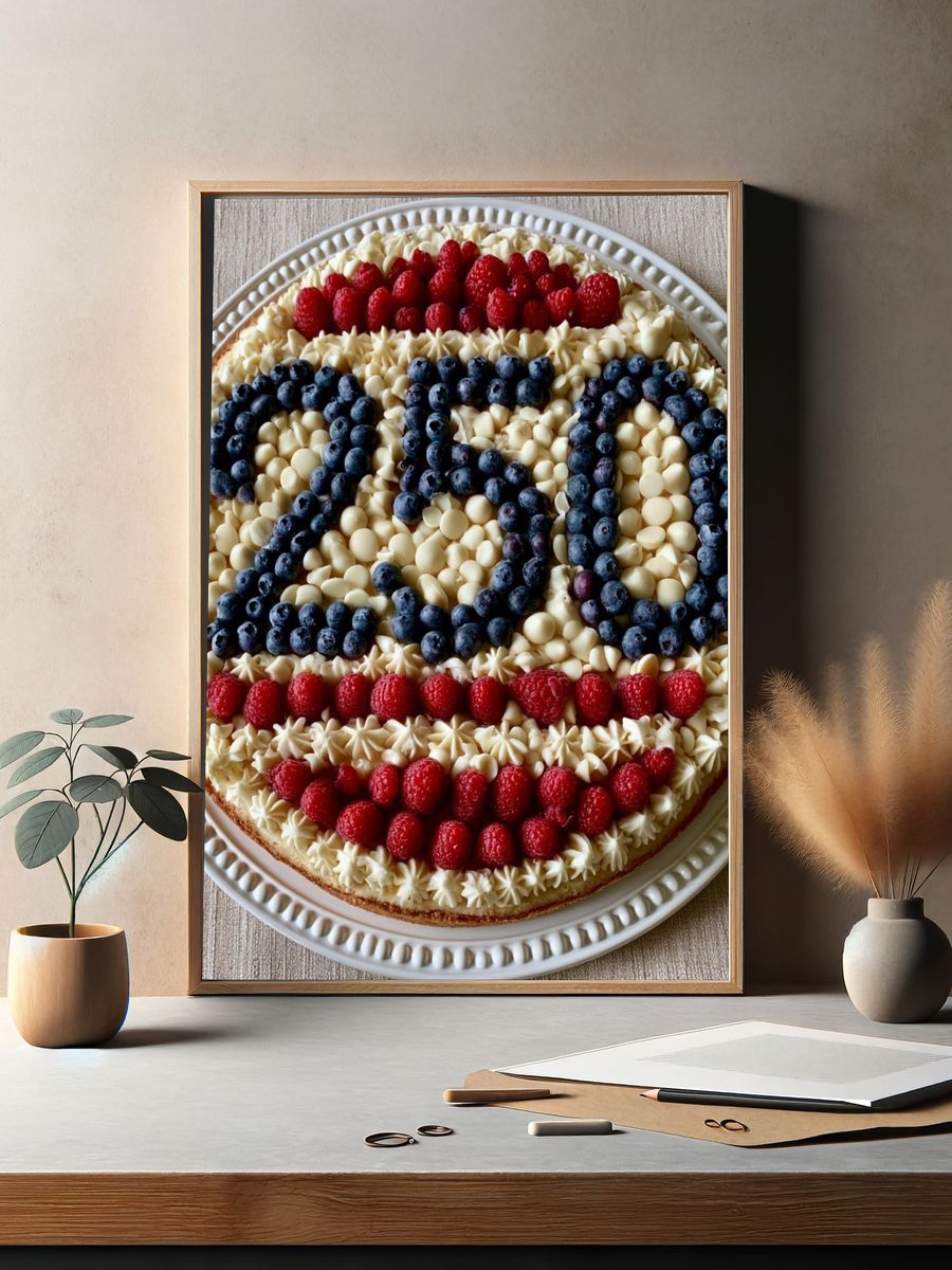 Berry Number Cake Poster. — room view 2