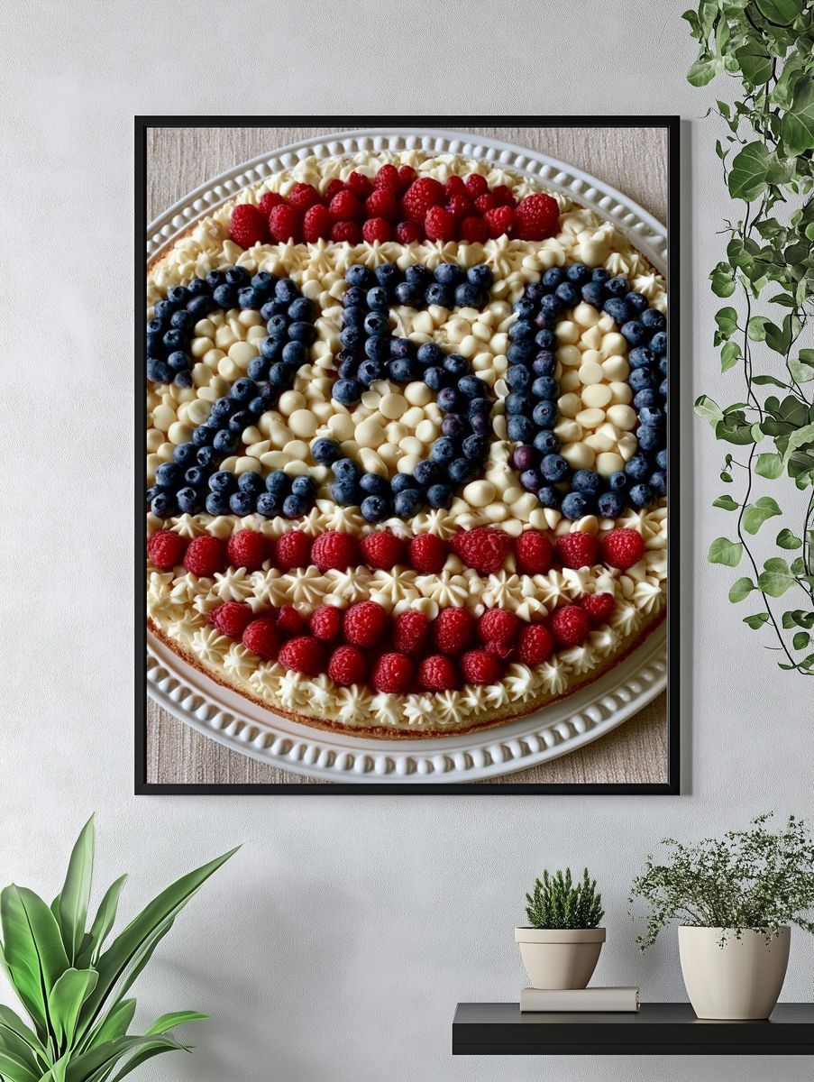 Berry Number Cake Poster. — room view 4
