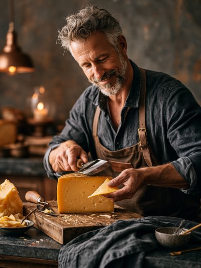 Artisan Cheesemaker Photography Poster.