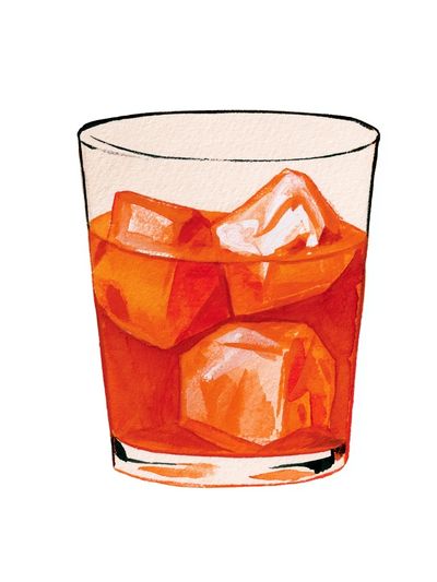 Orange Cocktail Illustration Poster.