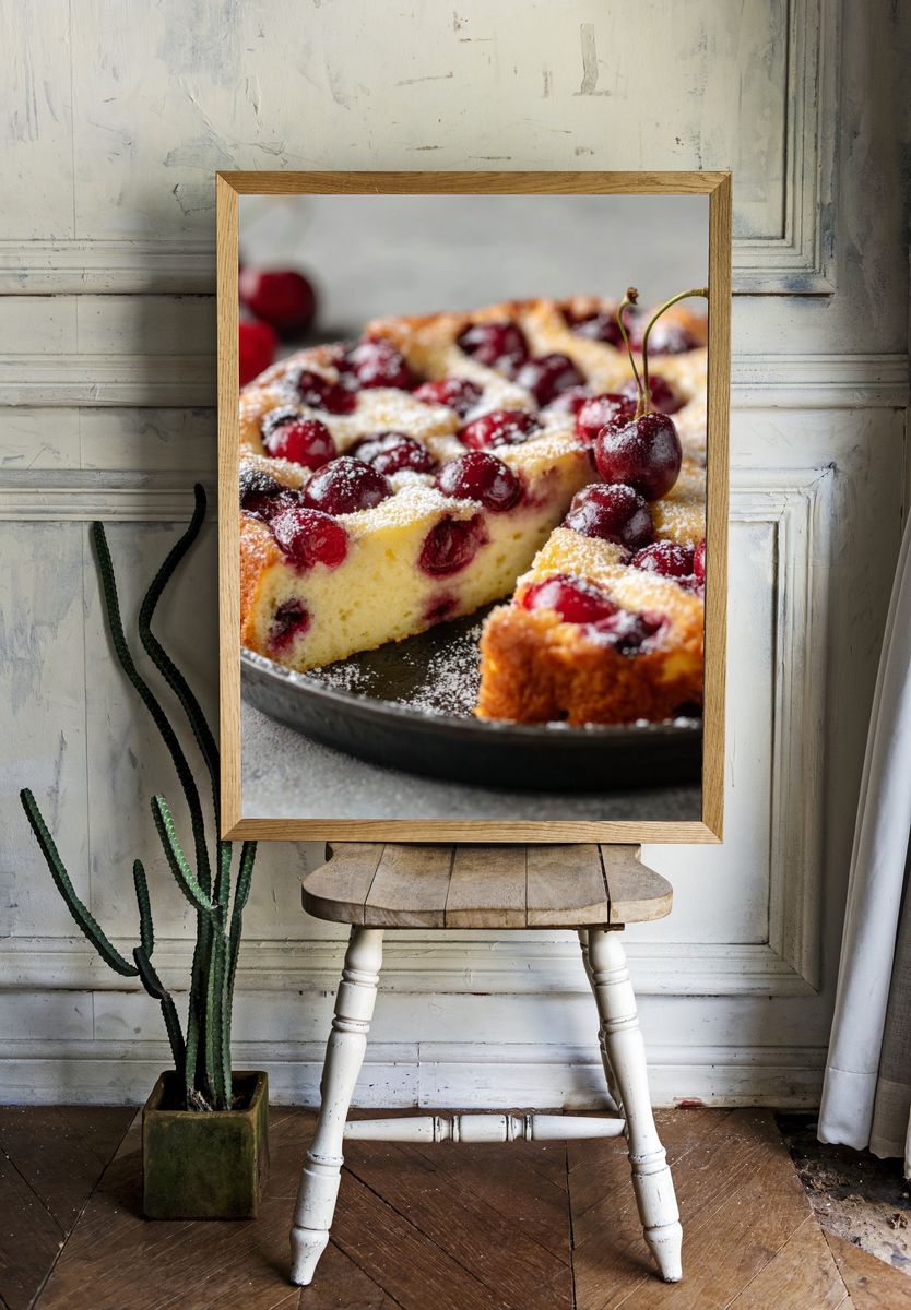 Cherry Cake Food Photography Poster. — room view 1