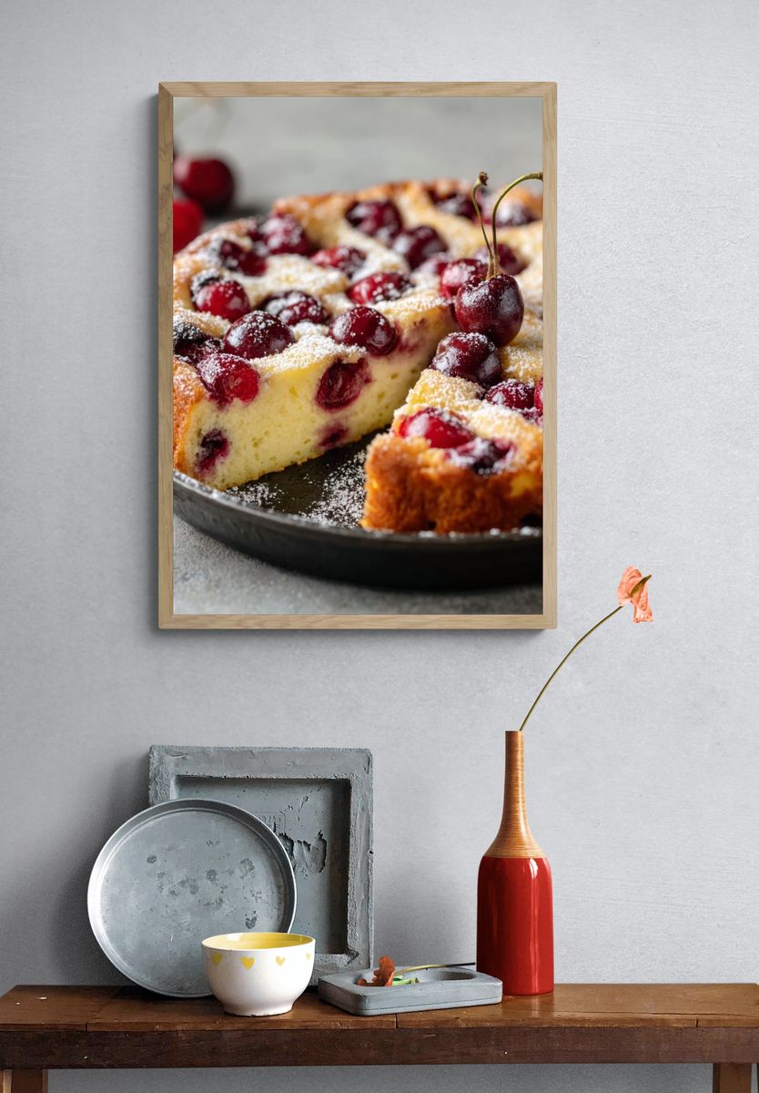 Cherry Cake Food Photography Poster. — room view 3