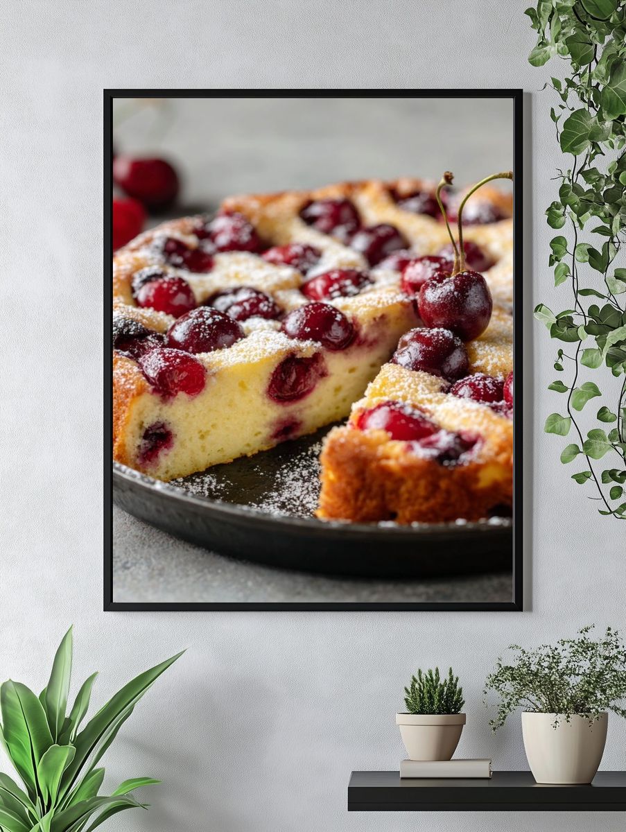 Cherry Cake Food Photography Poster. — room view 4
