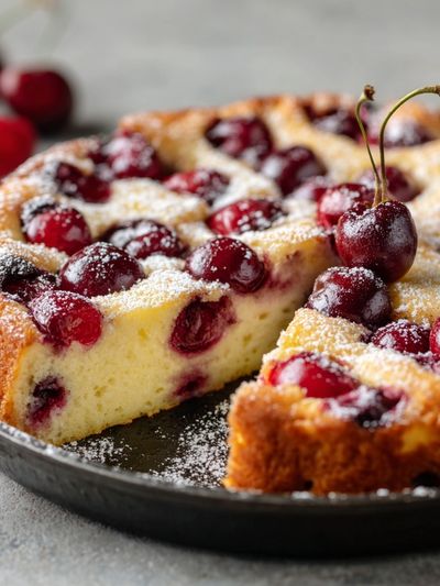 Cherry Cake Food Photography Poster. poster