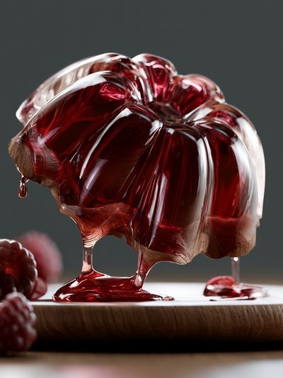 Red Jelly Dessert Still Life Poster.