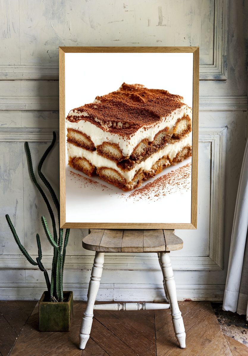 Tiramisu Dessert Photography Poster. room preview