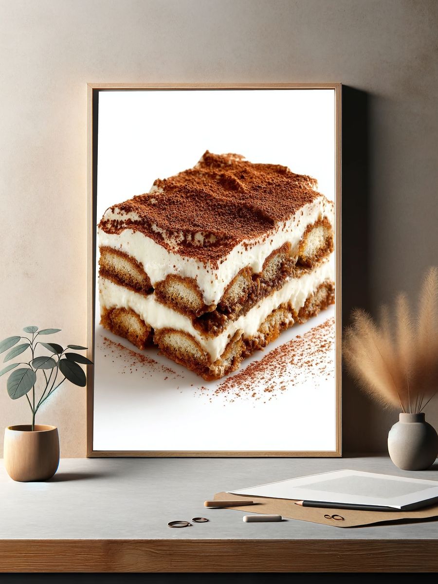 Tiramisu Dessert Photography Poster. — room view 2