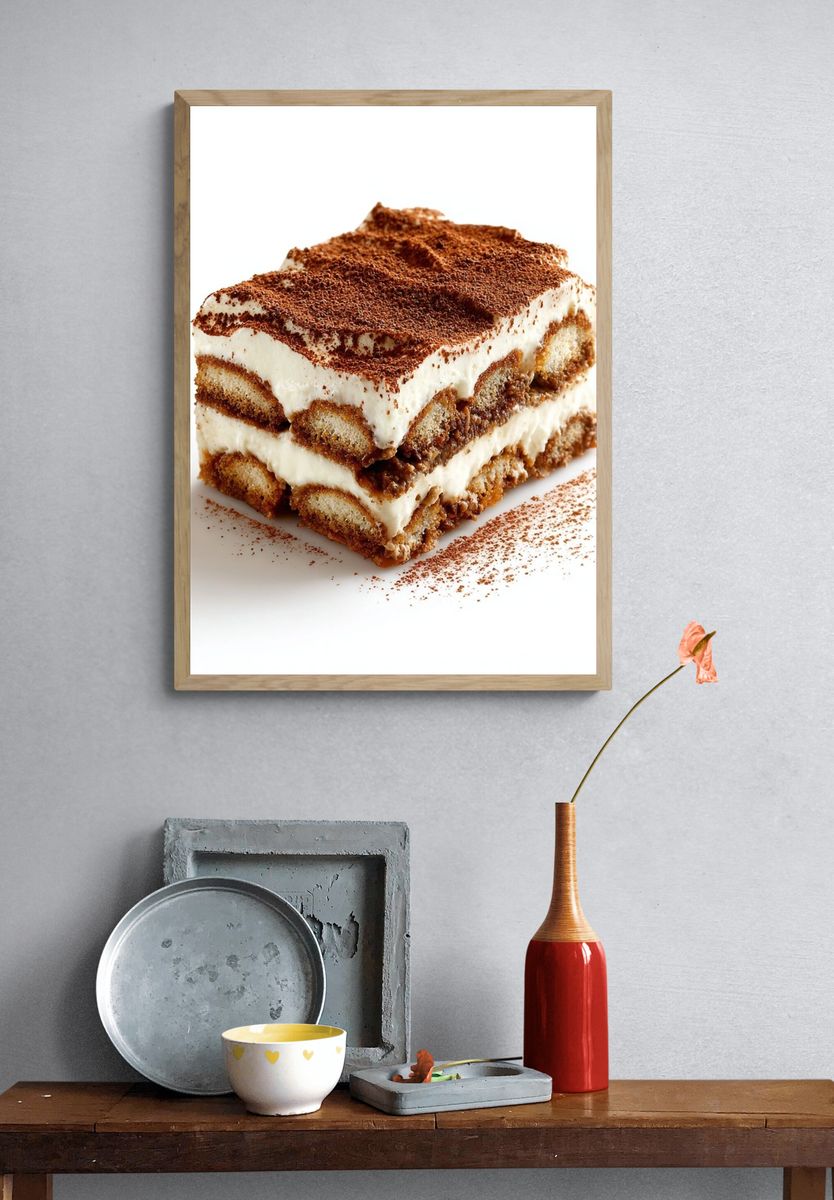 Tiramisu Dessert Photography Poster. — room view 3