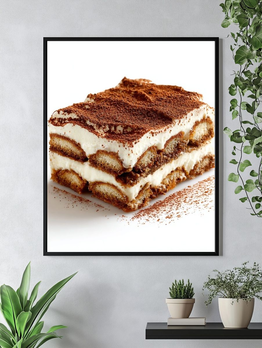 Tiramisu Dessert Photography Poster. — room view 4