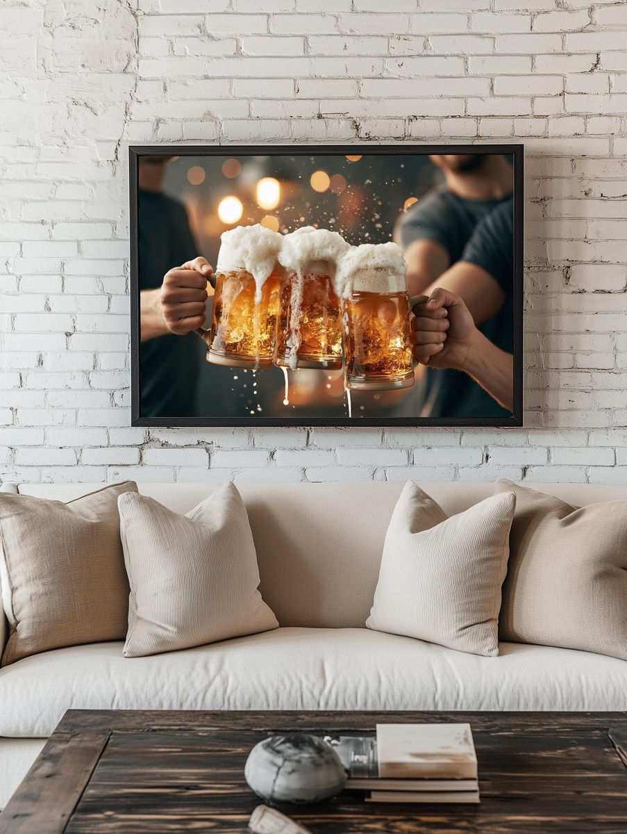 Beer Toast Photography Poster. — room view 1