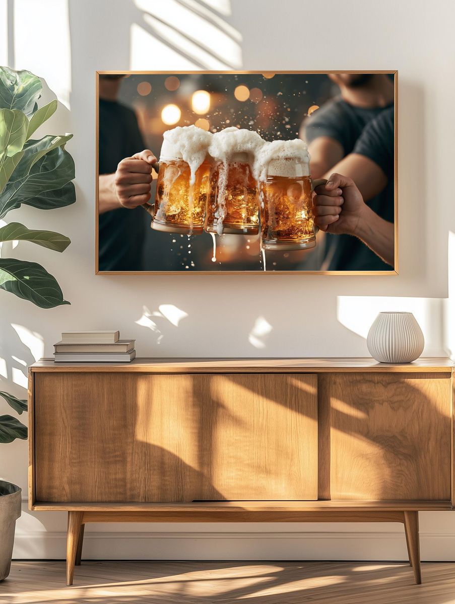 Beer Toast Photography Poster. — room view 3