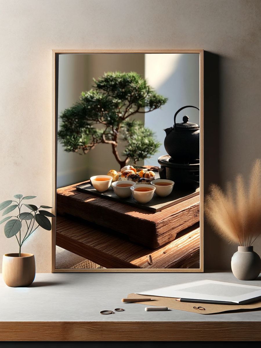Tea Ceremony Still Life Poster. — room view 2