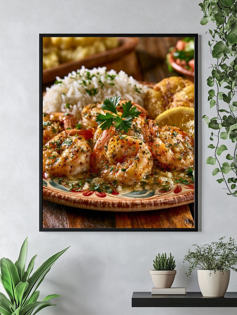 Garlic Shrimp Feast Poster. — room view 4