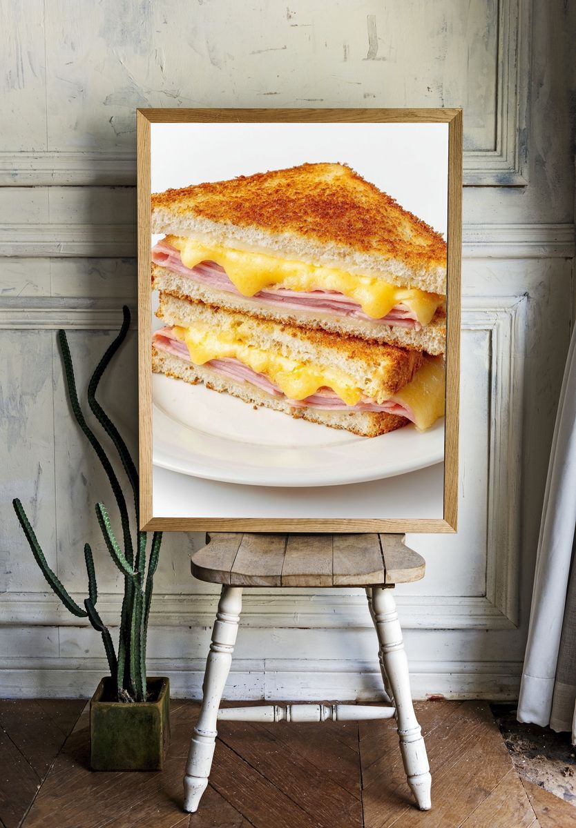 Grilled Ham and Cheese Sandwich Poster. room preview