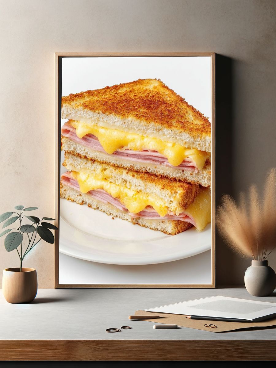Grilled Ham and Cheese Sandwich Poster. — room view 2