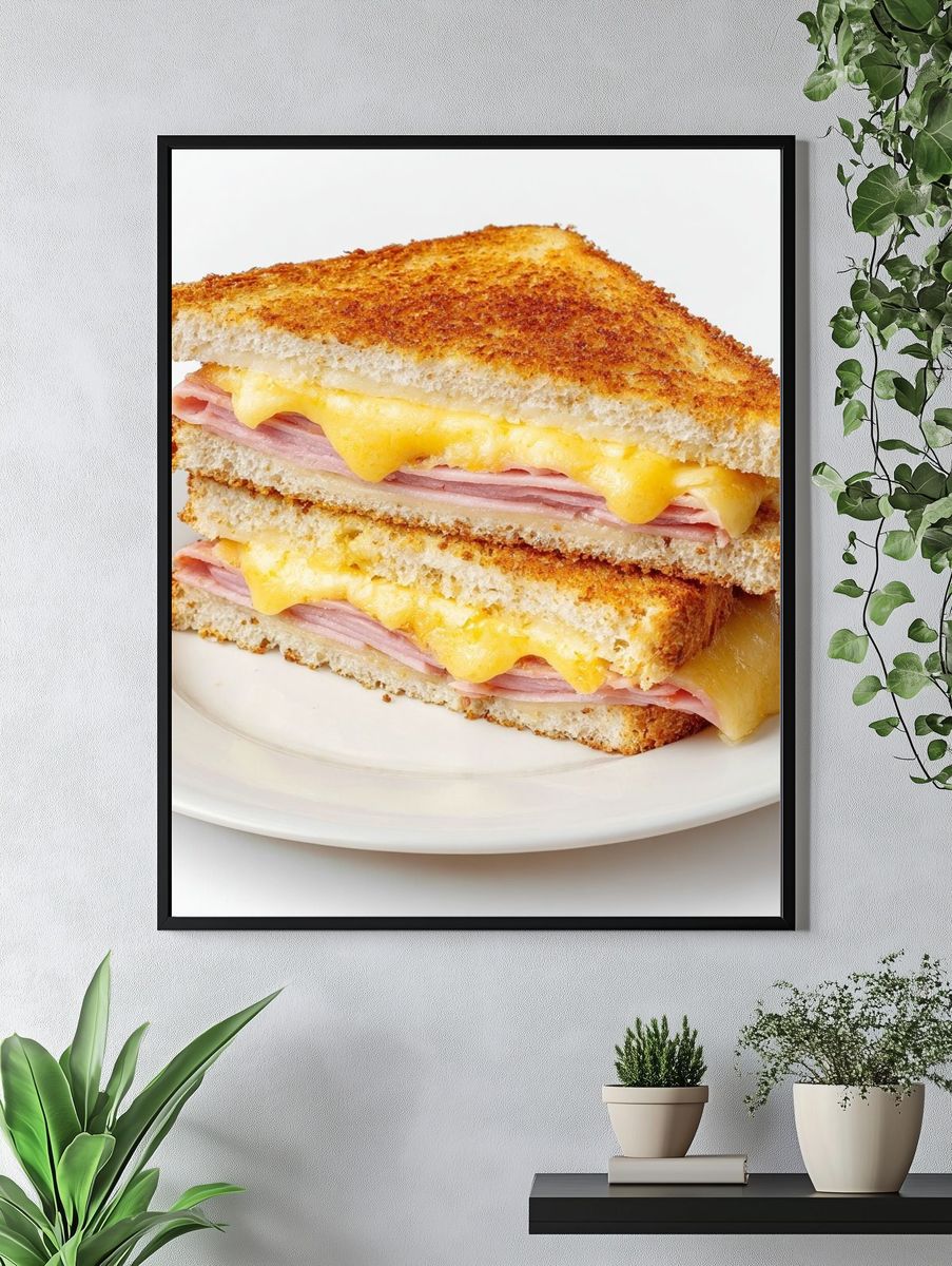 Grilled Ham and Cheese Sandwich Poster. — room view 4