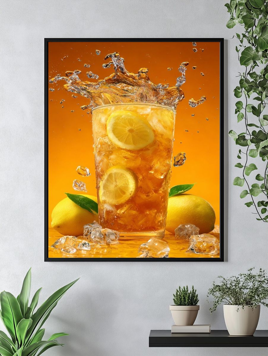 Lemon Iced Tea Still Life Poster. — room view 4