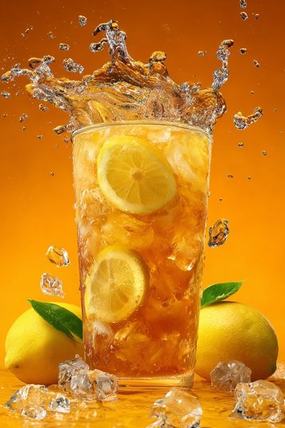 Lemon Iced Tea Still Life Poster. poster