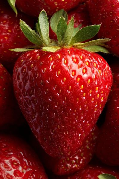 Ripe Strawberries Photography Poster.