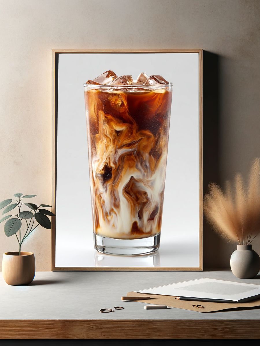 Iced Coffee Swirl Photography Print. — room view 2
