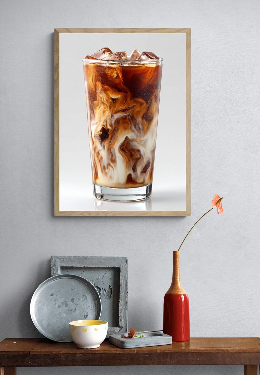 Iced Coffee Swirl Photography Print. — room view 3