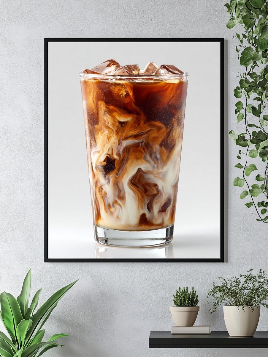 Iced Coffee Swirl Photography Print. — room view 4