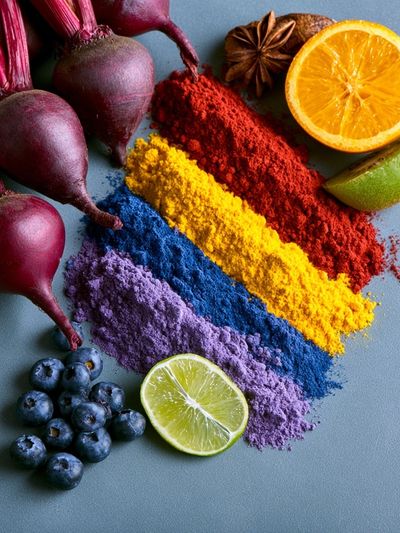 Rainbow Produce Still Life Poster.