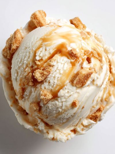 Caramel Ice Cream Scoop Photography Poster