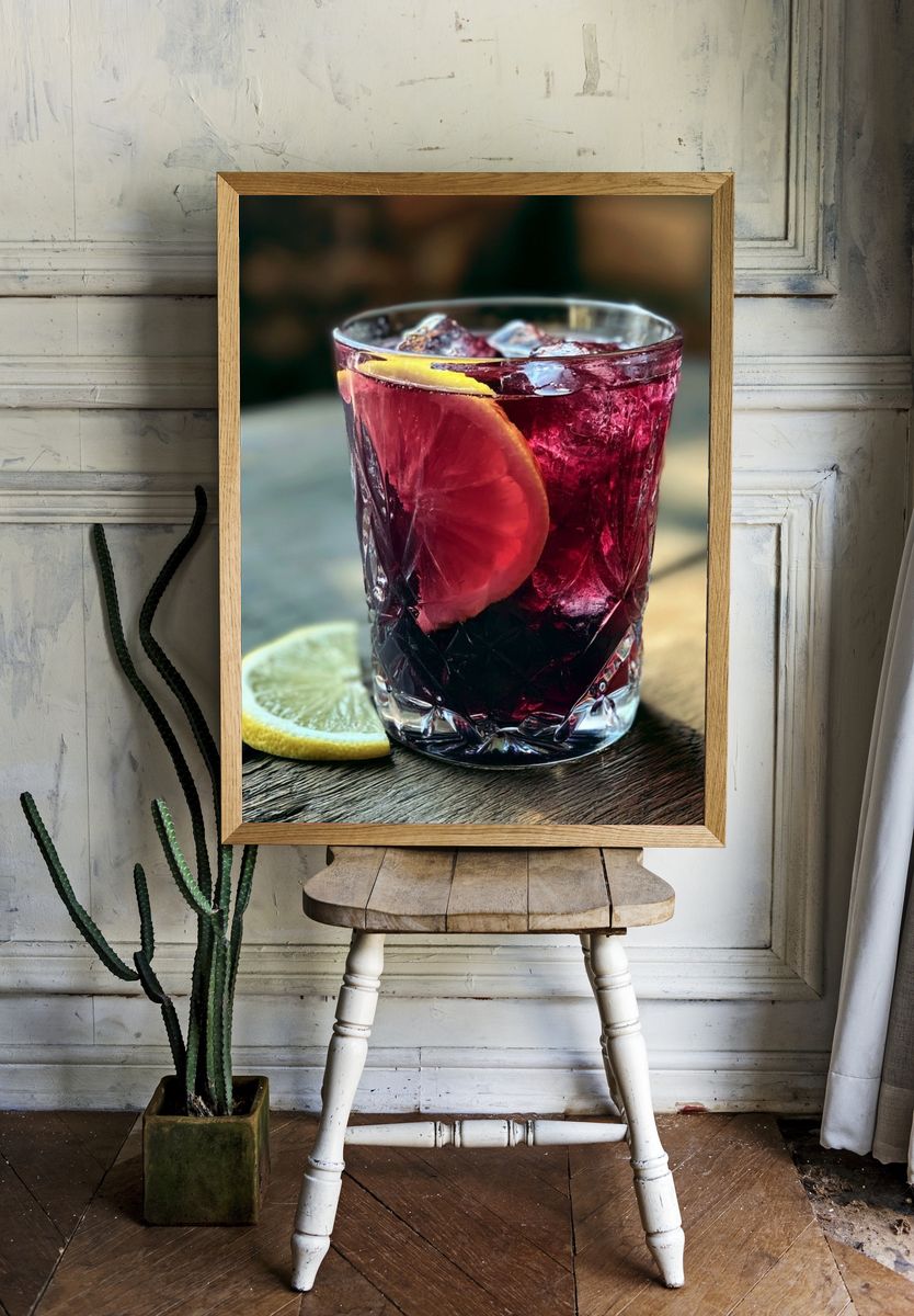 Citrus Cocktail Photography Poster. room preview