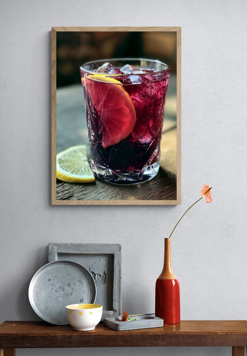 Citrus Cocktail Photography Poster. — room view 3