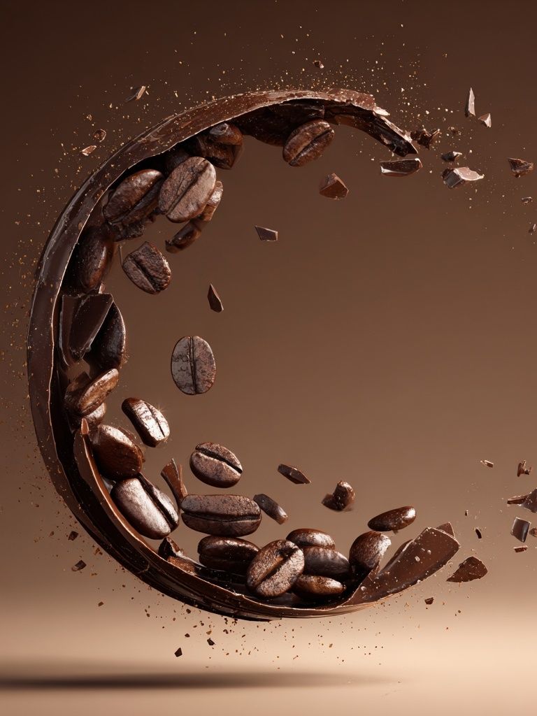 Coffee Bean Splash Typography Poster. poster — food-drink art