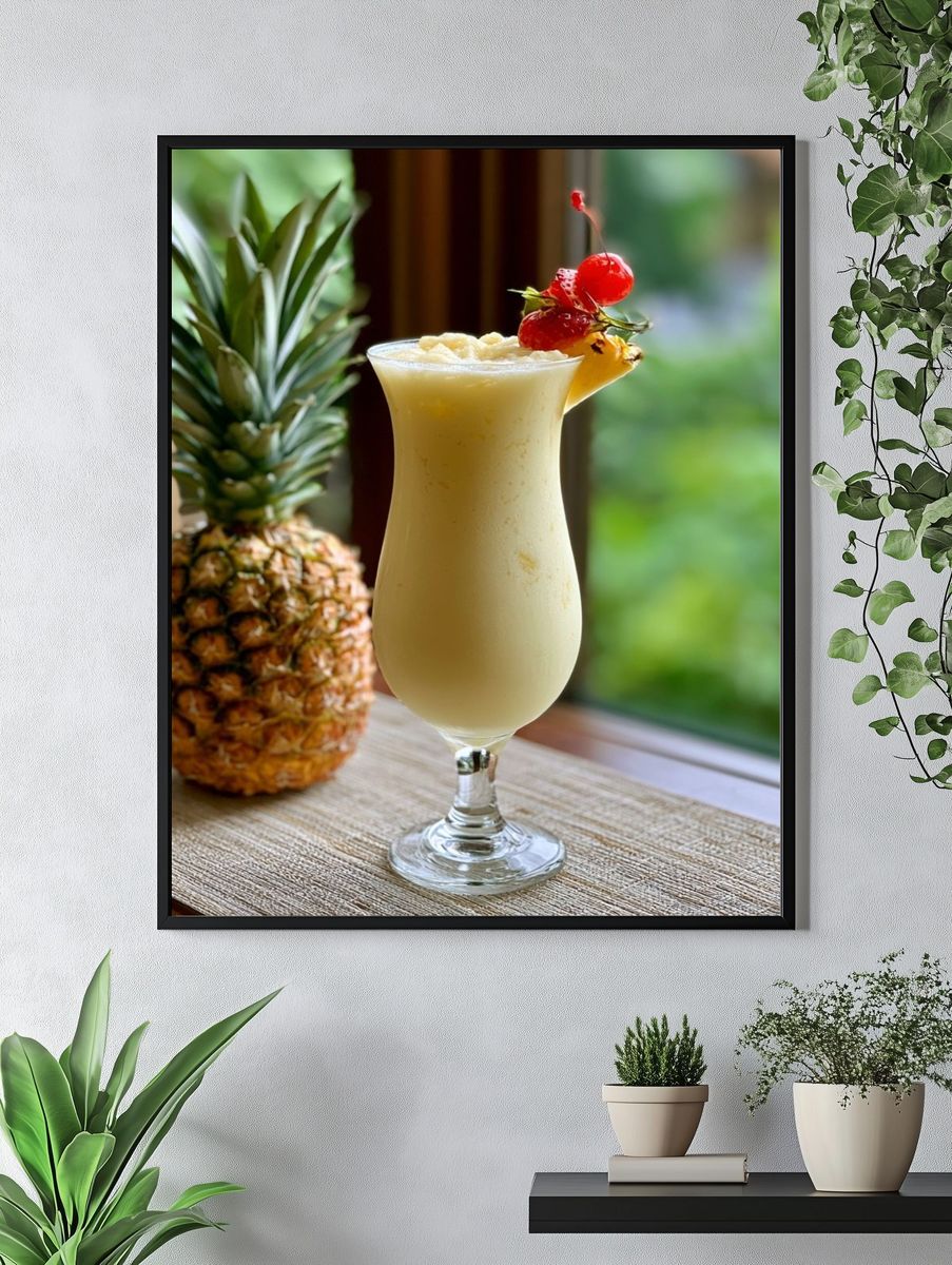 Pineapple Cocktail Photography Poster. — room view 4