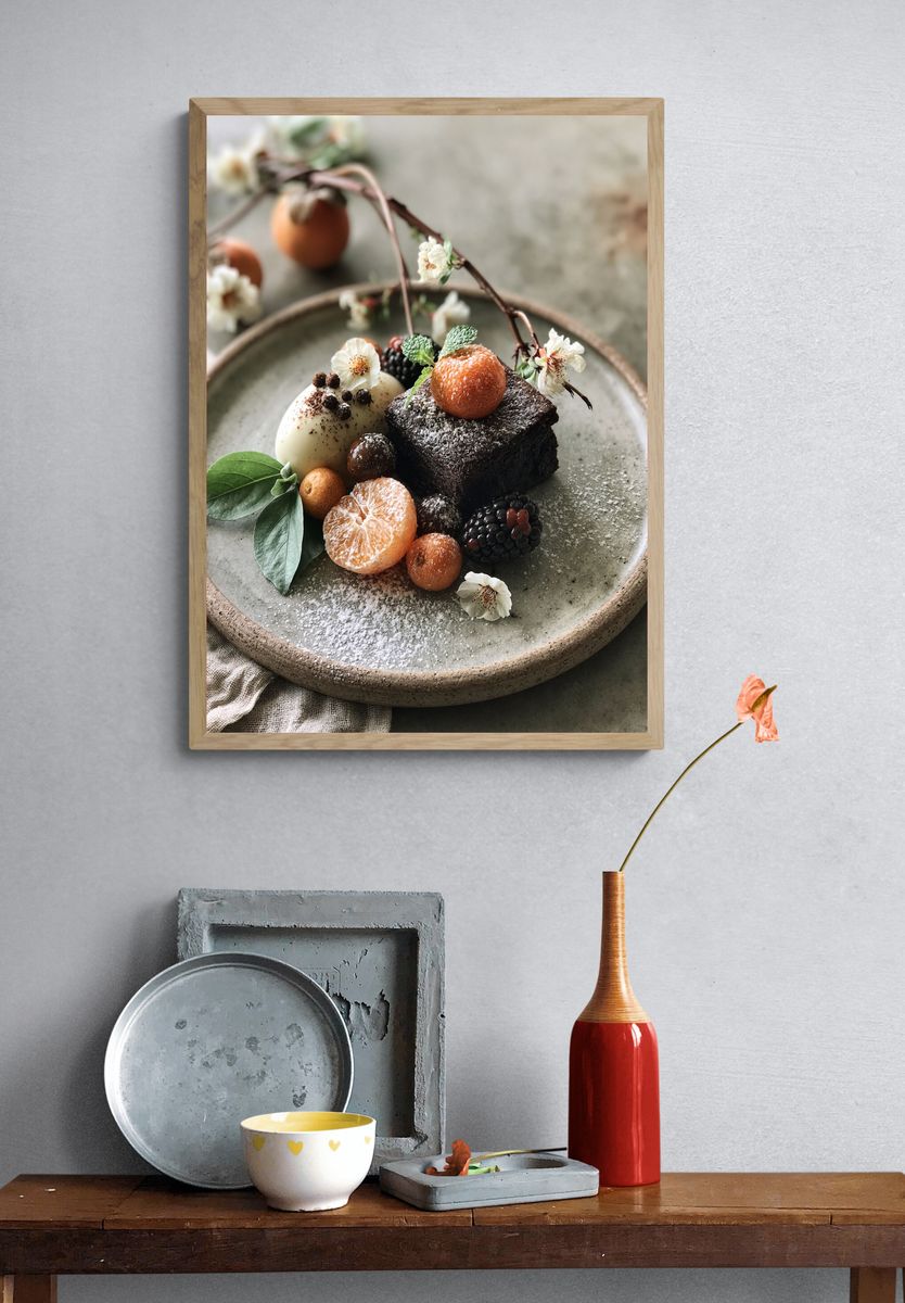 Artful Dessert Still Life Poster. — room view 3