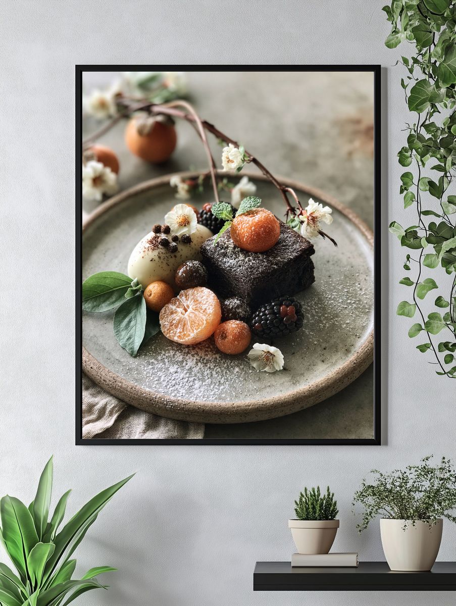 Artful Dessert Still Life Poster. — room view 4