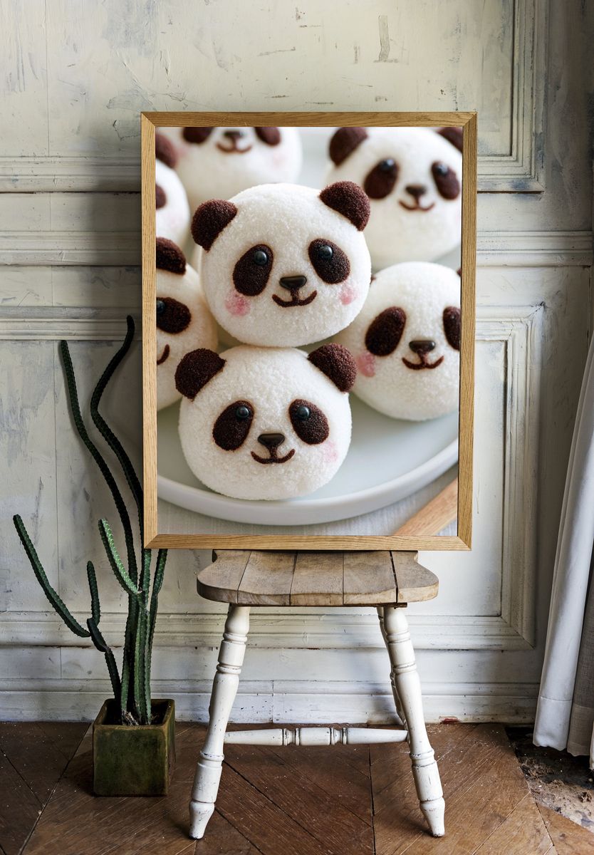 Panda Dessert Treats Poster. room preview