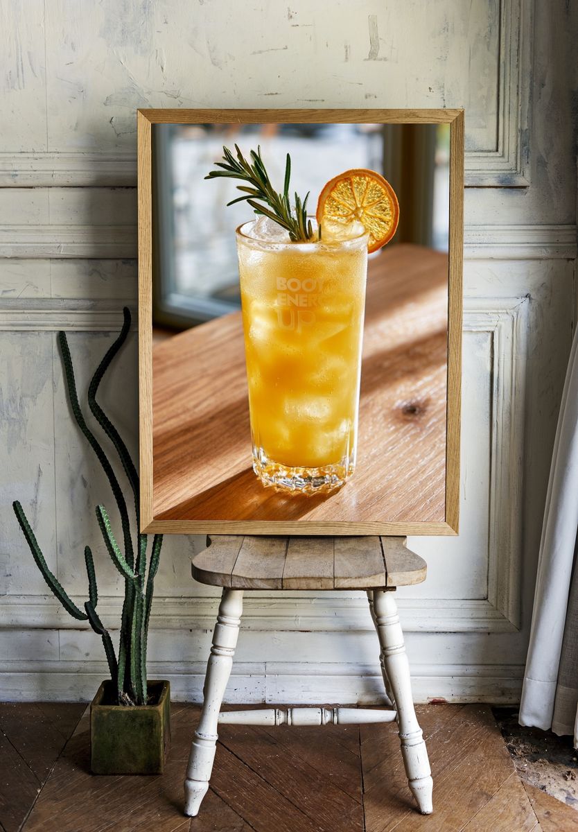 Citrus Spritz Cocktail Photography Poster. — room view 1