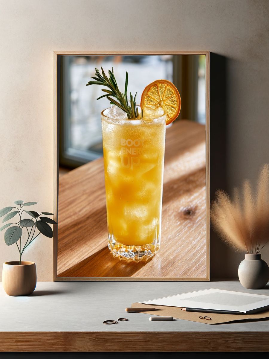 Citrus Spritz Cocktail Photography Poster. — room view 2