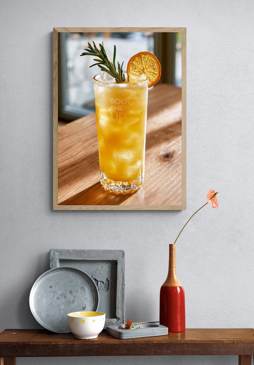 Citrus Spritz Cocktail Photography Poster. — room view 3