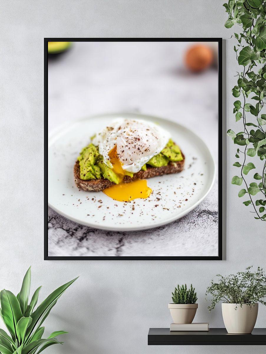 Avocado Toast Food Photography Poster. — room view 4