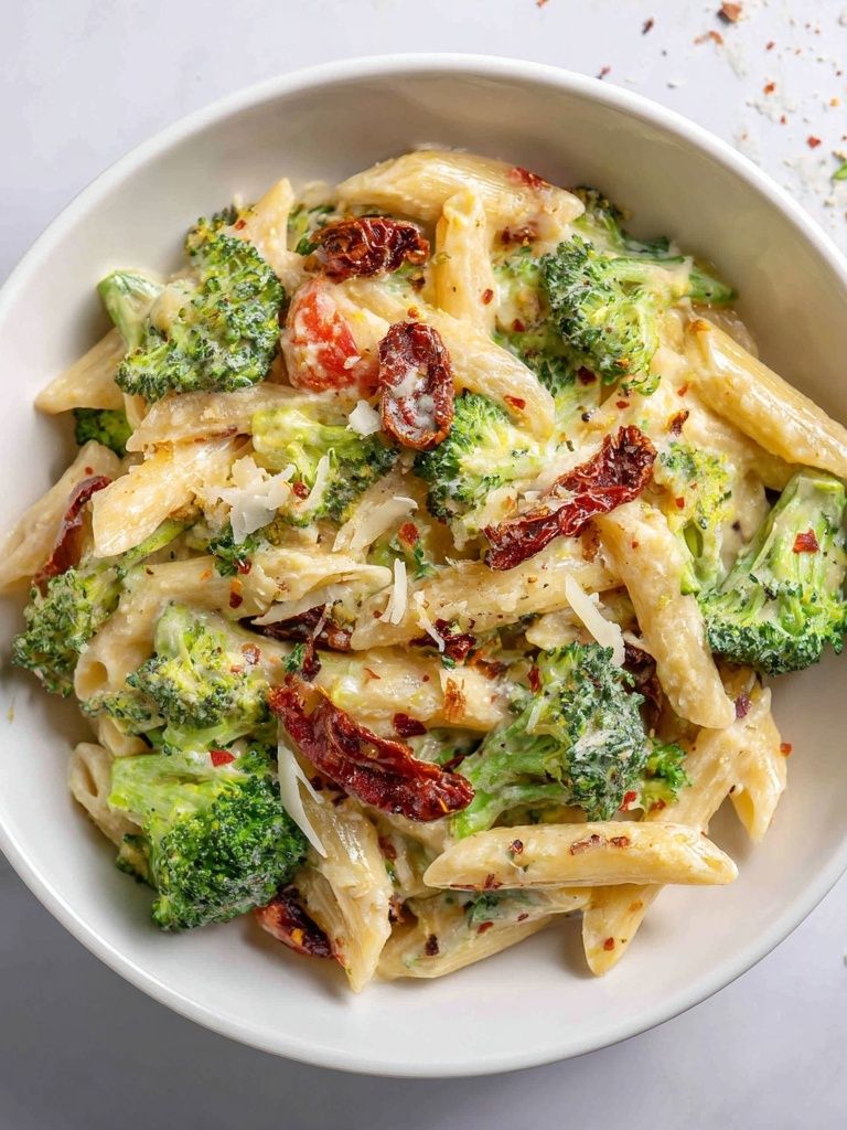 Creamy Broccoli Penne Food Poster. poster — food-drink art