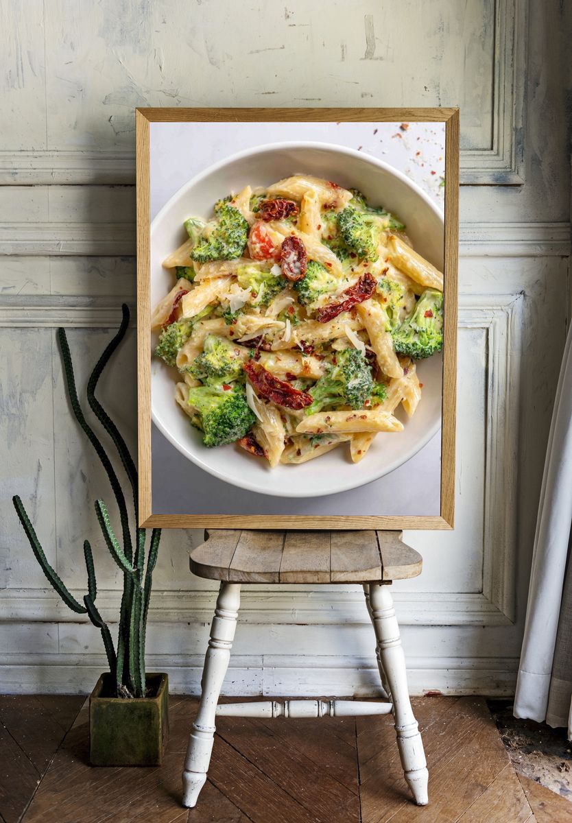 Creamy Broccoli Penne Food Poster room preview