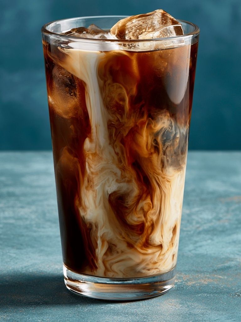 Iced Coffee Swirl Photography Poster. poster detail