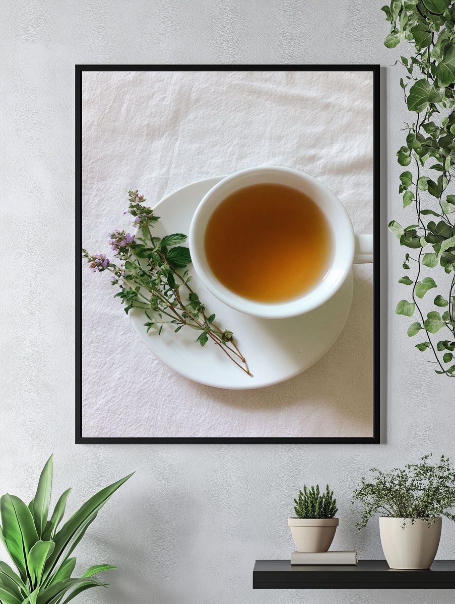 Herbal Tea Still Life Print. — room view 4