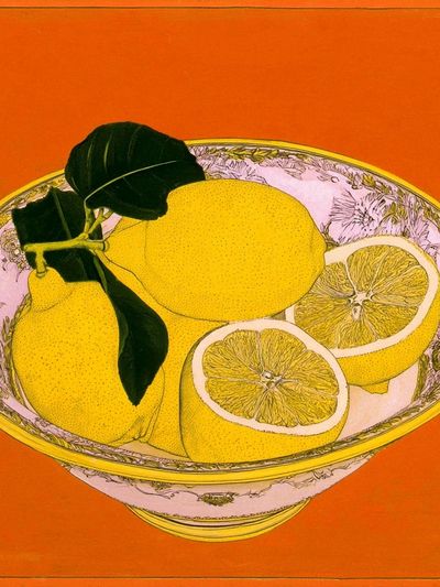 Lemon Bowl Vintage Poster.
