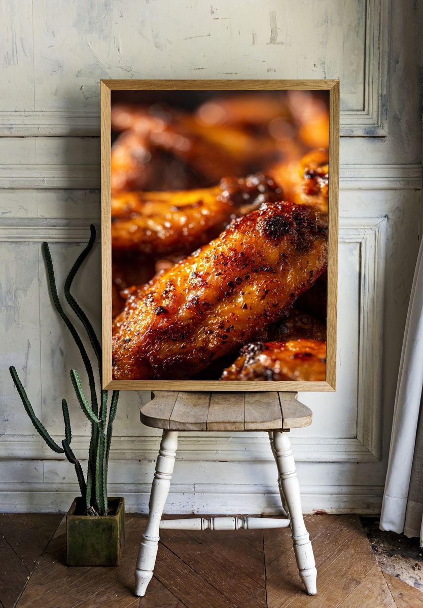 Delicious Chicken Wings — Food Print room preview