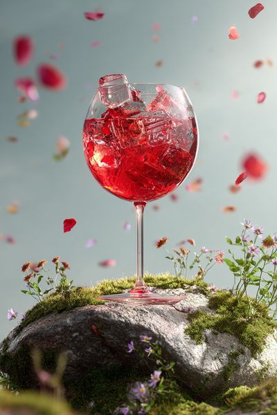 Red Wine Glass Still Life Print.